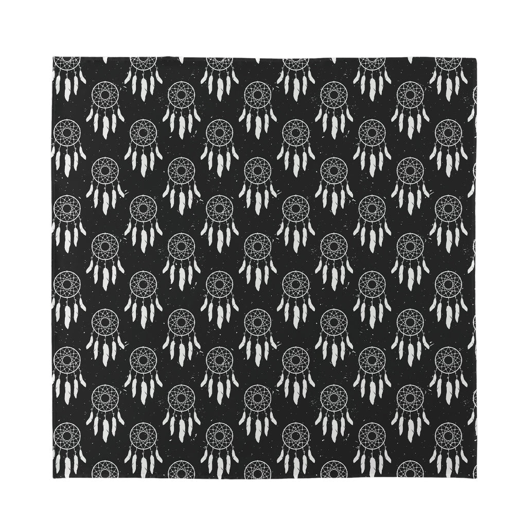 Black And White Dream Catcher Print Silk Bandana