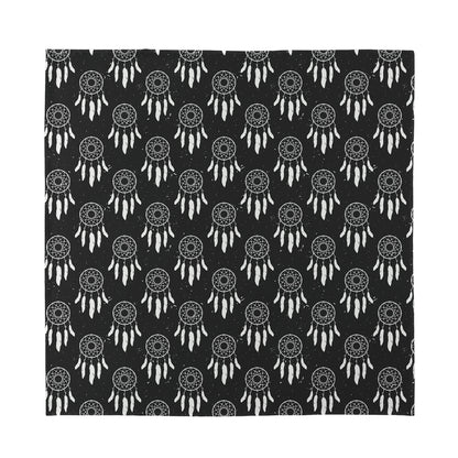 Black And White Dream Catcher Print Silk Bandana
