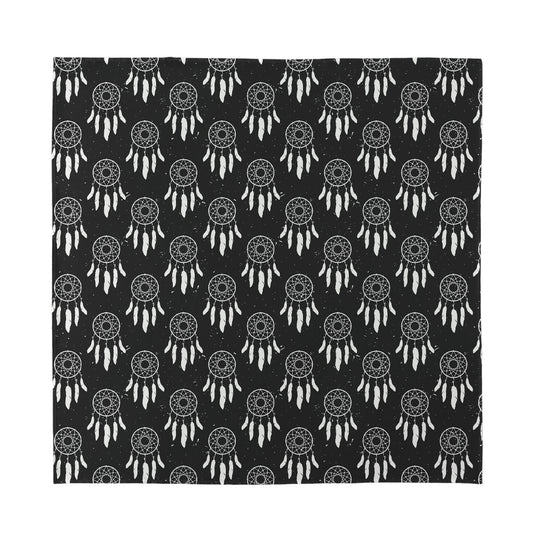 Black And White Dream Catcher Print Silk Bandana