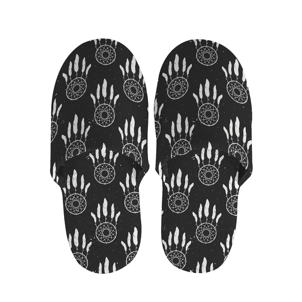 Black And White Dream Catcher Print Slippers