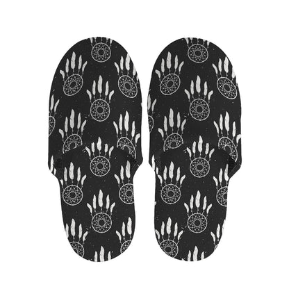 Black And White Dream Catcher Print Slippers