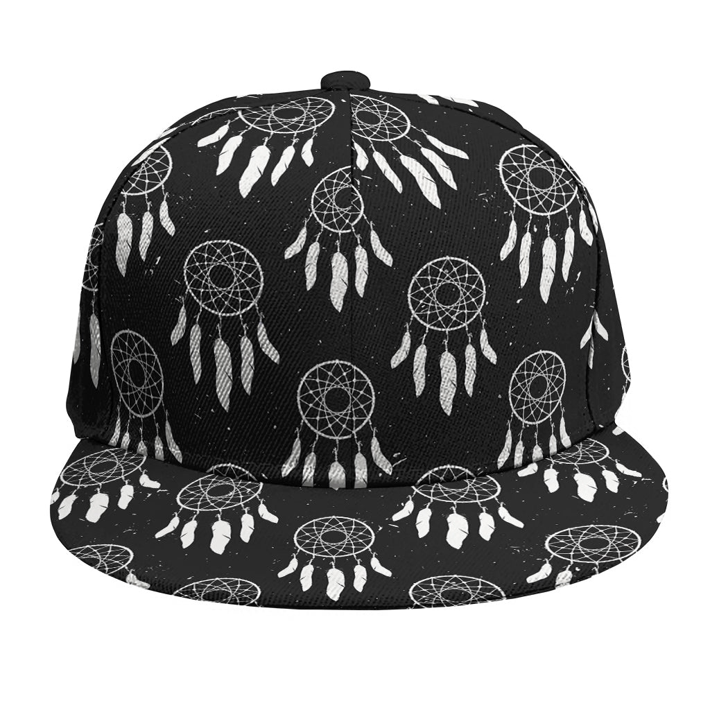 Black And White Dream Catcher Print Snapback Cap