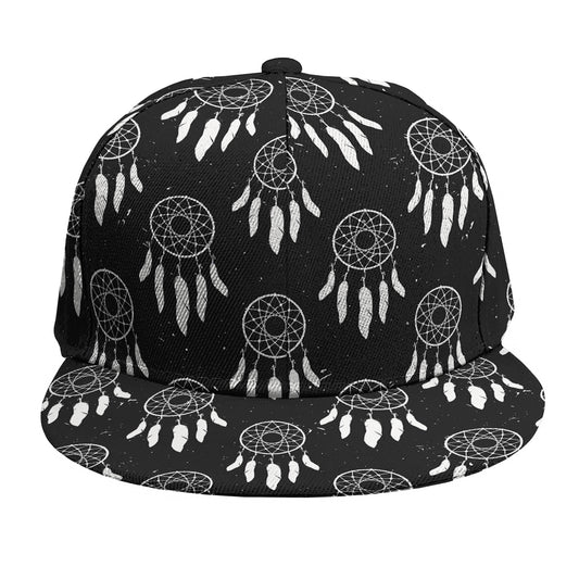 Black And White Dream Catcher Print Snapback Cap