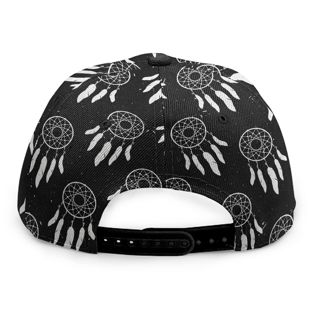 Black And White Dream Catcher Print Snapback Cap