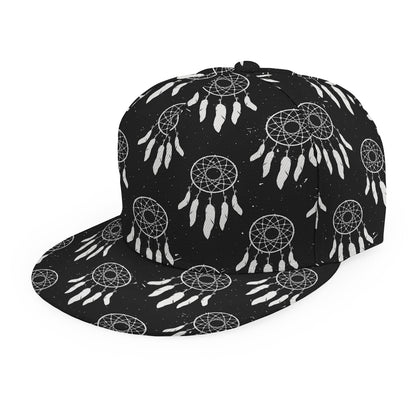 Black And White Dream Catcher Print Snapback Cap