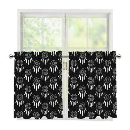 Black And White Dream Catcher Print Tier Curtains