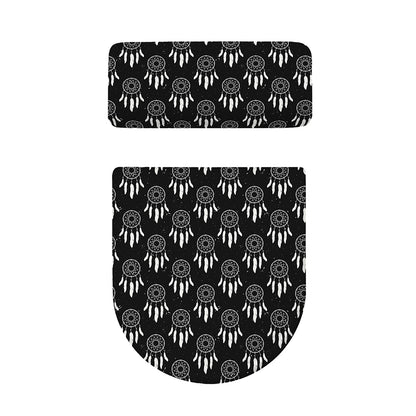 Black And White Dream Catcher Print Toilet Lid And Tank Cover Set