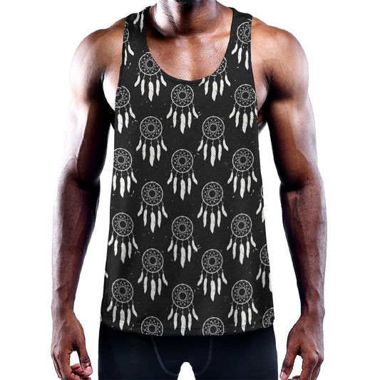 Black And White Dream Catcher Print Training Tank Top