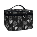 Black And White Dream Catcher Print Travel Makeup Bag
