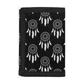 Black And White Dream Catcher Print Trifold Wallet