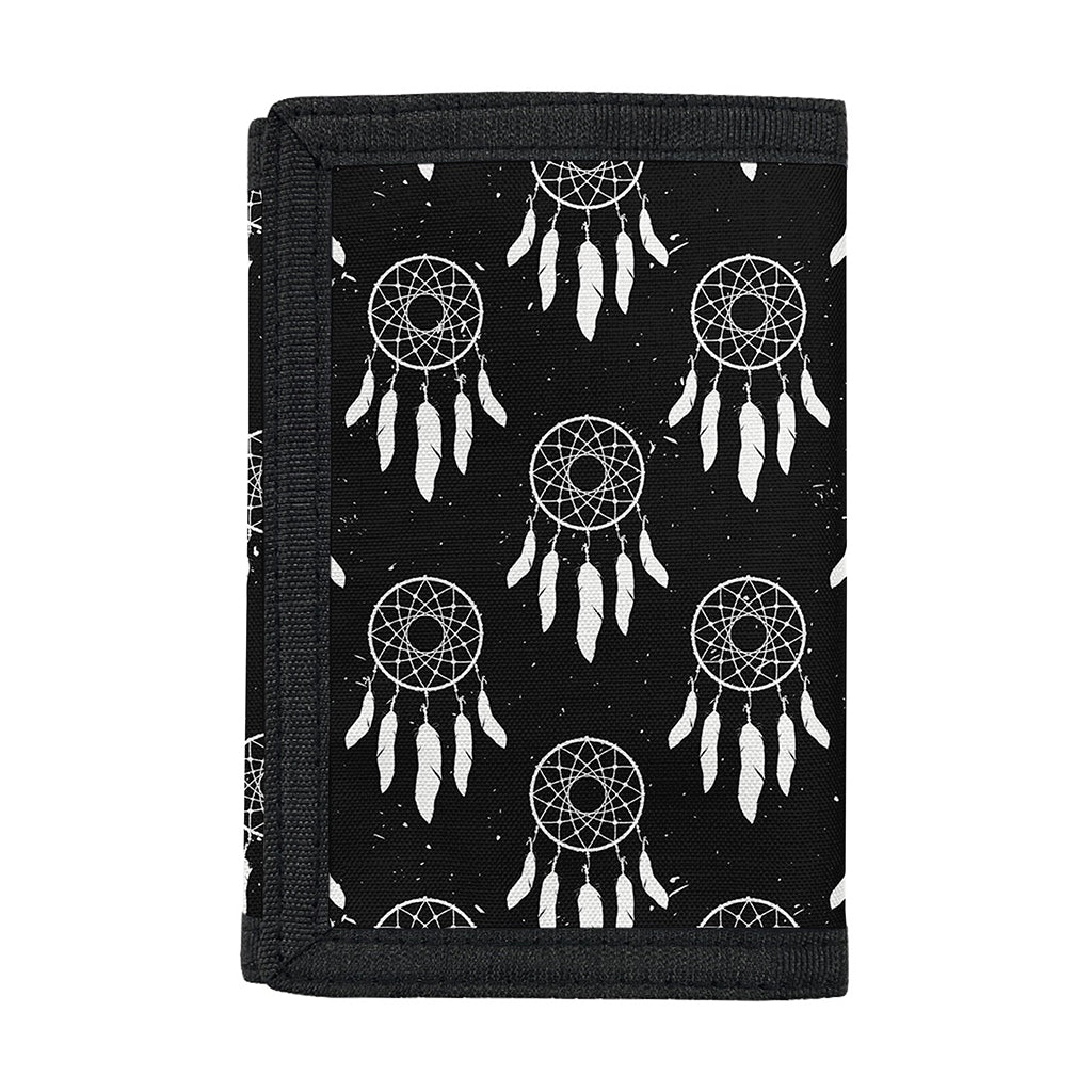 Black And White Dream Catcher Print Trifold Wallet