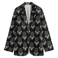 Black And White Dream Catcher Print Women's Cotton Blazer