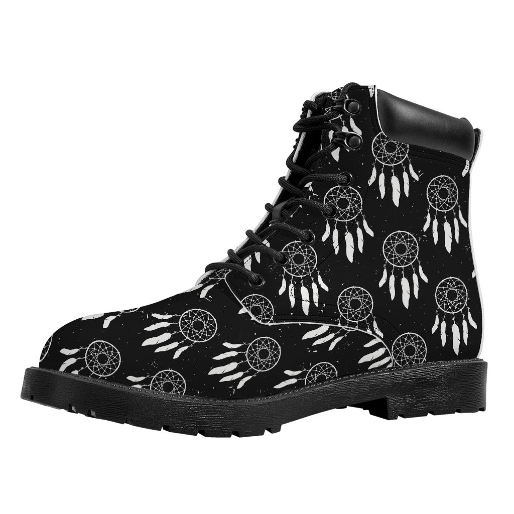 Black And White Dream Catcher Print Work Boots