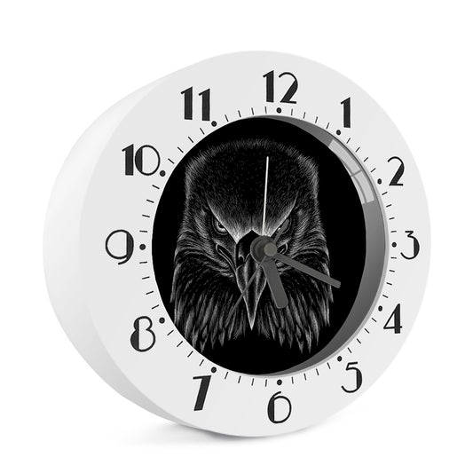Black And White Eagle Print Alarm Clock