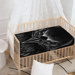 Black And White Eagle Print Baby Crib Sheet