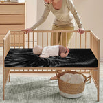 Black And White Eagle Print Baby Crib Sheet