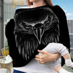Black And White Eagle Print Baby Seat Cover