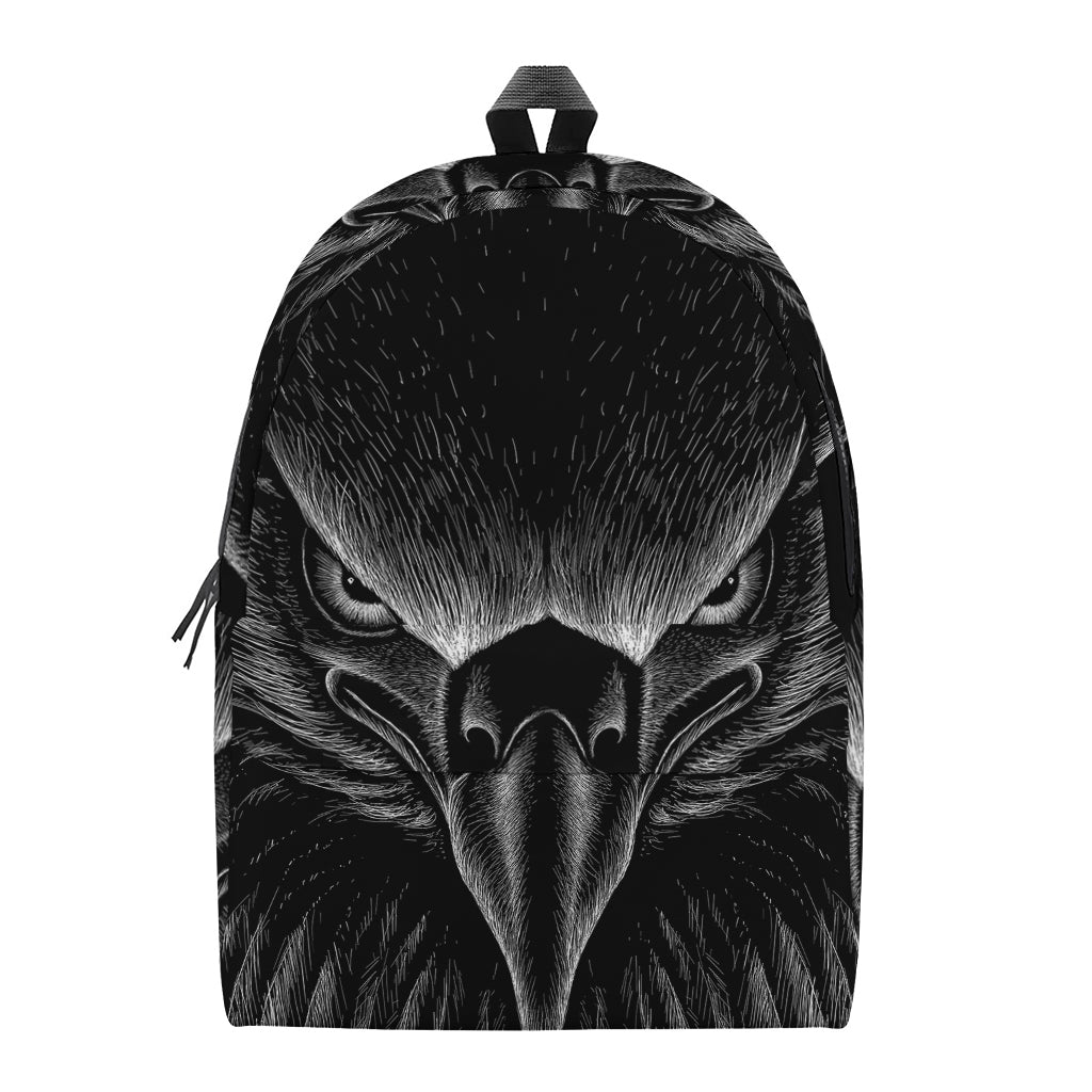 Black And White Eagle Print Backpack