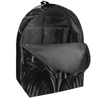 Black And White Eagle Print Backpack