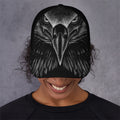 Black And White Eagle Print Baseball Cap