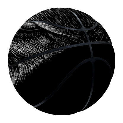 Black And White Eagle Print Basketball