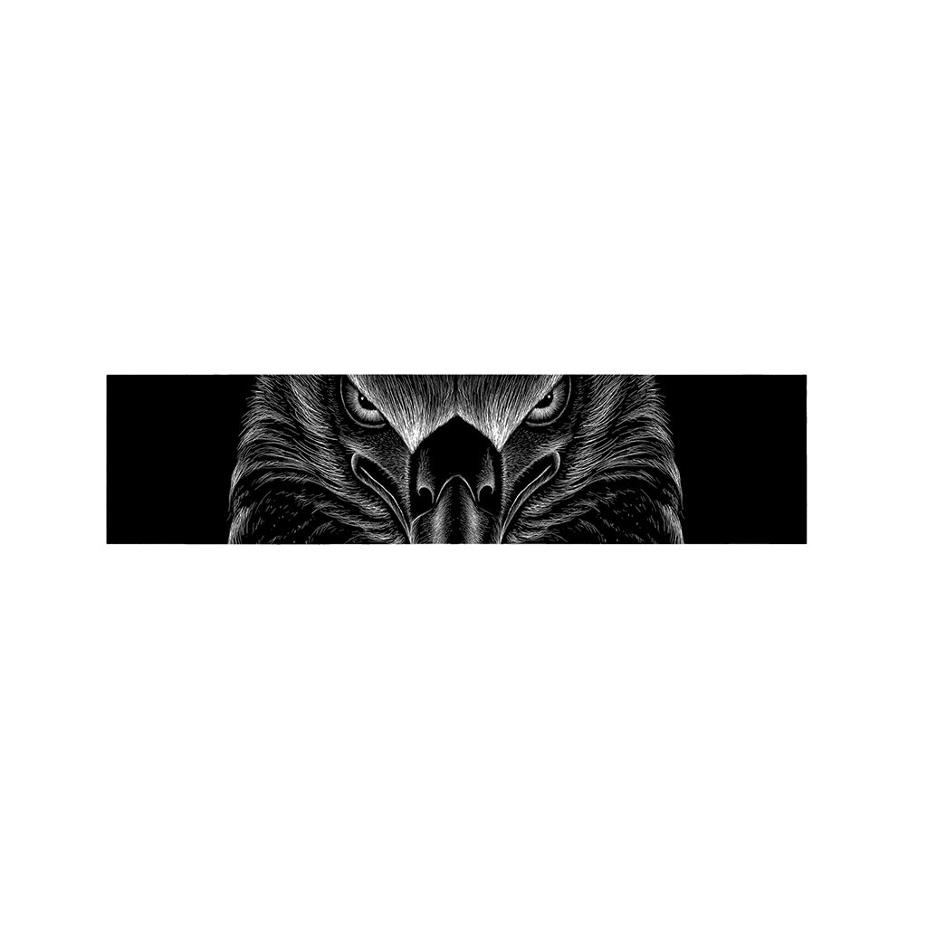 Black And White Eagle Print Bed Runner