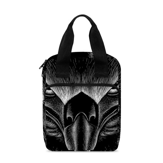 Black And White Eagle Print Bible Tote Bag