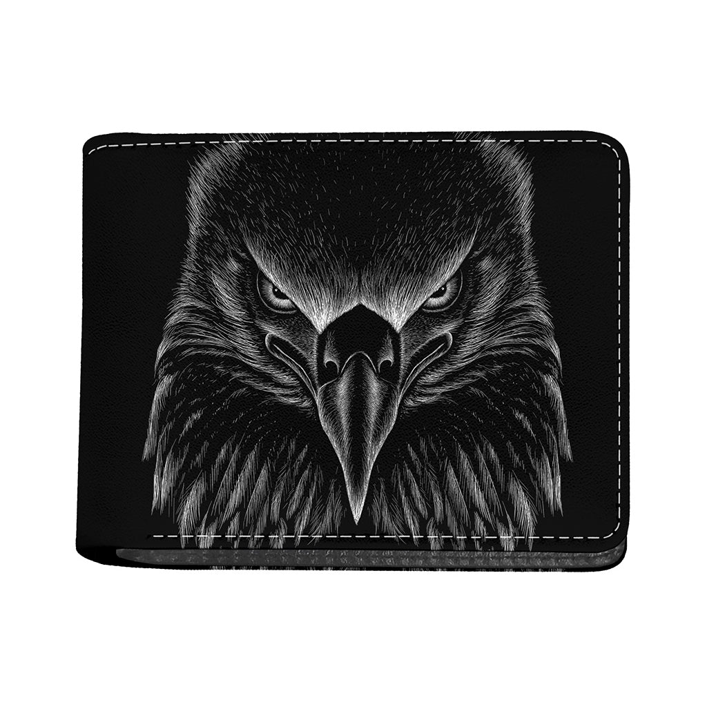 Black And White Eagle Print Bifold Wallet