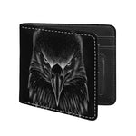 Black And White Eagle Print Bifold Wallet