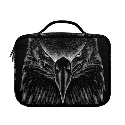 Black And White Eagle Print Briefcase Bible Bag