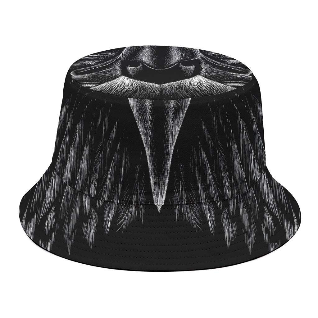 Black And White Eagle Print Bucket Hat
