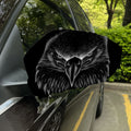 Black And White Eagle Print Car Side Mirror Covers