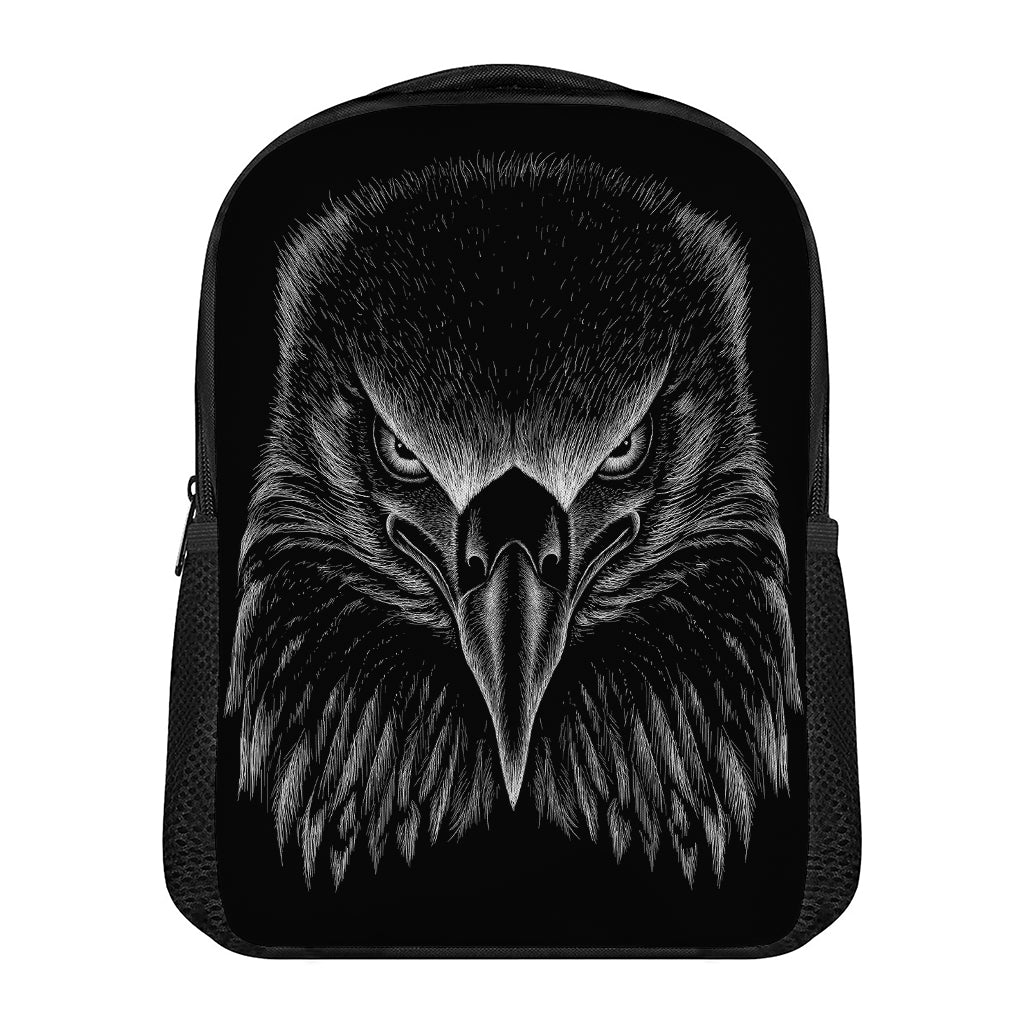 Black And White Eagle Print Casual Backpack