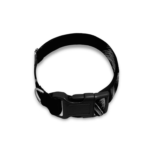 Black And White Eagle Print Dog Collar