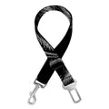 Black And White Eagle Print Dog Seat Belt