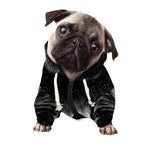 Black And White Eagle Print Dog Zip Up Hoodie