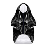 Black And White Eagle Print Dog Zip Up Hoodie