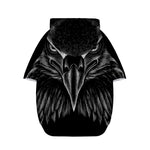 Black And White Eagle Print Dog Zip Up Hoodie