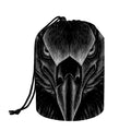 Black And White Eagle Print Drawstring Makeup Bag