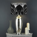 Black And White Eagle Print Drum Lamp Shade