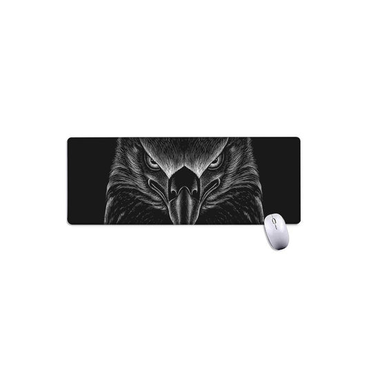 Black And White Eagle Print Extended Mouse Pad