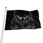 Black And White Eagle Print Flag