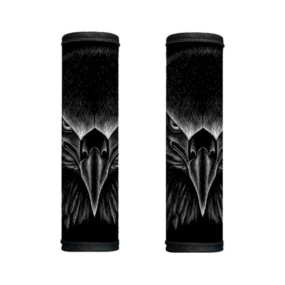 Black And White Eagle Print Handle Covers