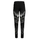 Black And White Eagle Print High-Waisted Pocket Leggings