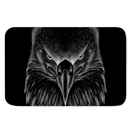 Black And White Eagle Print Indoor Door Mat