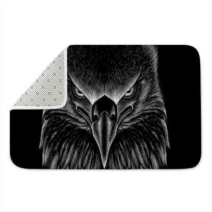 Black And White Eagle Print Indoor Door Mat