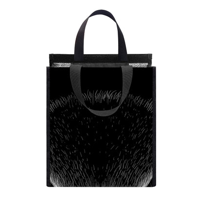 Black And White Eagle Print Insulated Lunch Tote