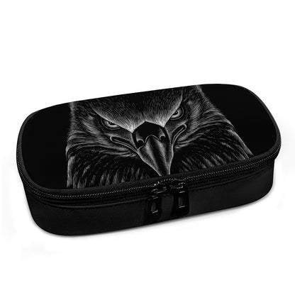 Black And White Eagle Print Insulin Cooler Travel Case
