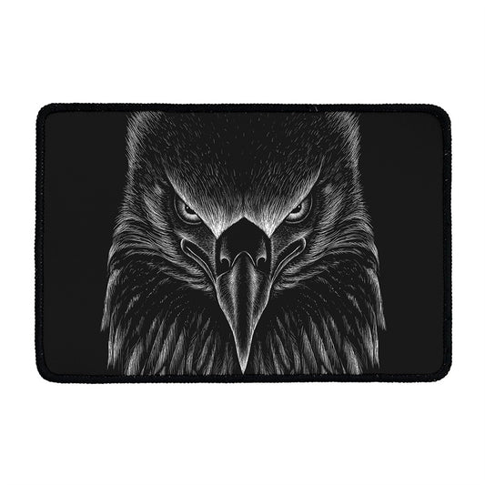 Black And White Eagle Print Kitchen Mat