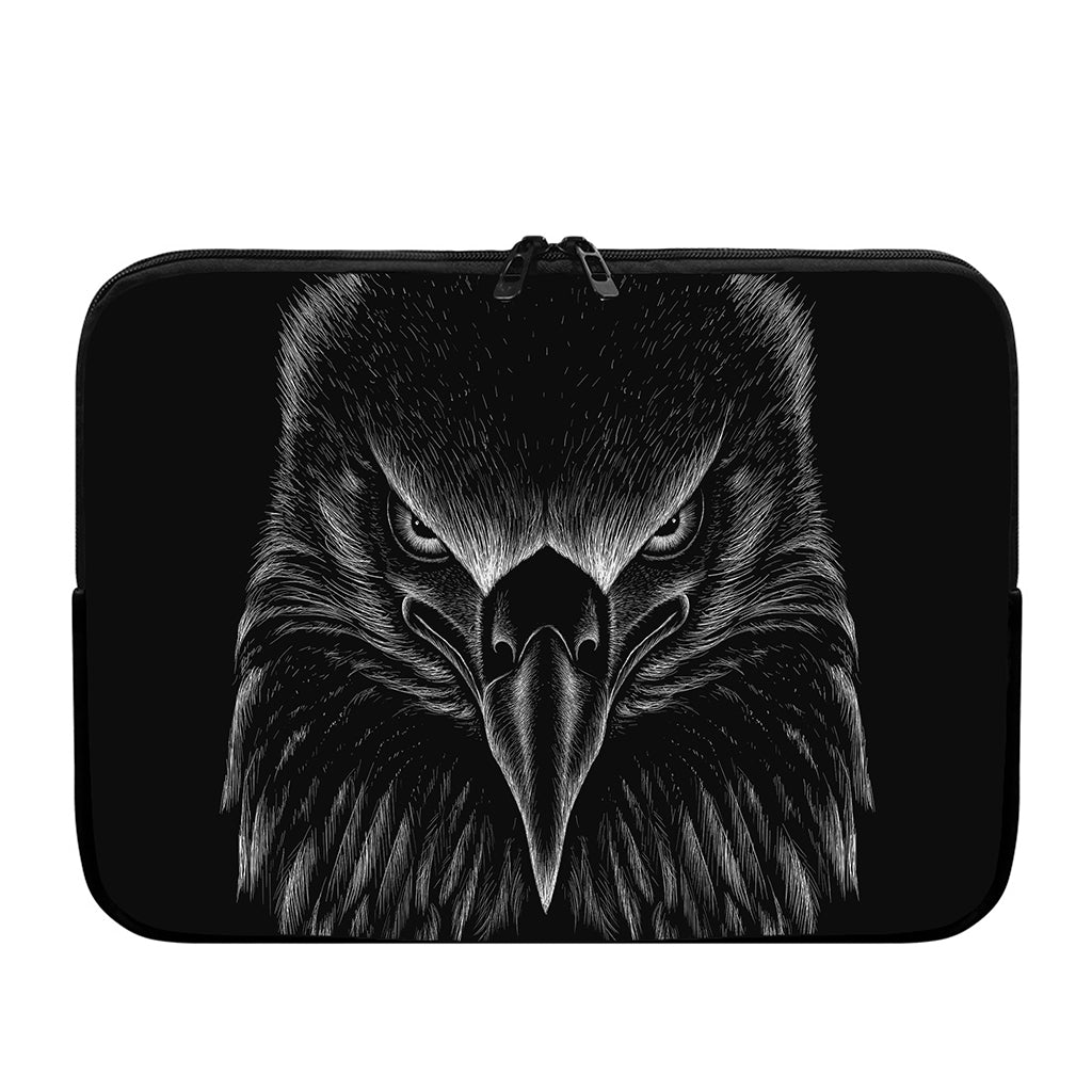 Black And White Eagle Print Laptop Sleeve